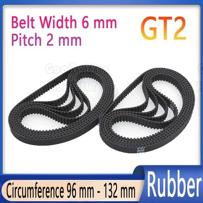 GT2 2 mm Pitch 6 mm Width Closed Loop Synchronous Timing Belt for Pulley CNC 3D