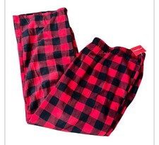 Pantalones de pijama para mujer Wonder Shop 3X Plus rojo negro búfalo a cuadros polar nuevos con etiquetas XMas