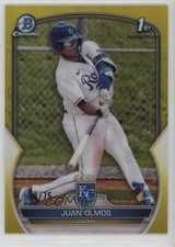 2023 Bowman Chrome Prospects Yellow Refractor /75 Juan Olmos #BCP-136 06in