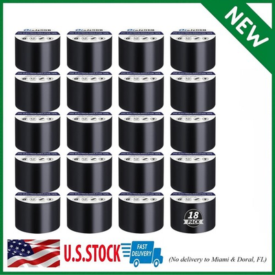#ad 18 Rolls Black Electrical Tape Bulk 2 Inch x 66ft 2 Inch 18Pack $57.19