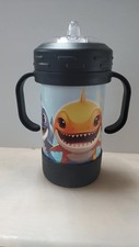 Sharks Themed Kids 10 oz Insulated Sippy Cup Cute With Removable Handles baby