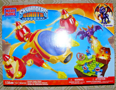 Mega Bloks 95418 Skylanders Giants Arkeyan Copter Attack 138 Teile Set Neu