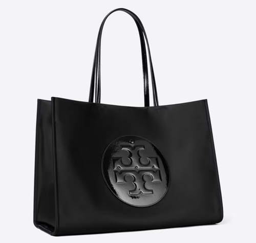 Tory Burch Ella Large Tote Patent Black - Picture 1 of 10