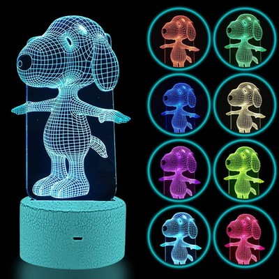 Dog Animal 3D Lamp Night Light Touch Table Desk Lamps 7 Color Changing Lights...
