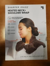 Sharper Image Heated Neck & Shoulder Wrap Microwaveable Aromatherapy (7214) E7E