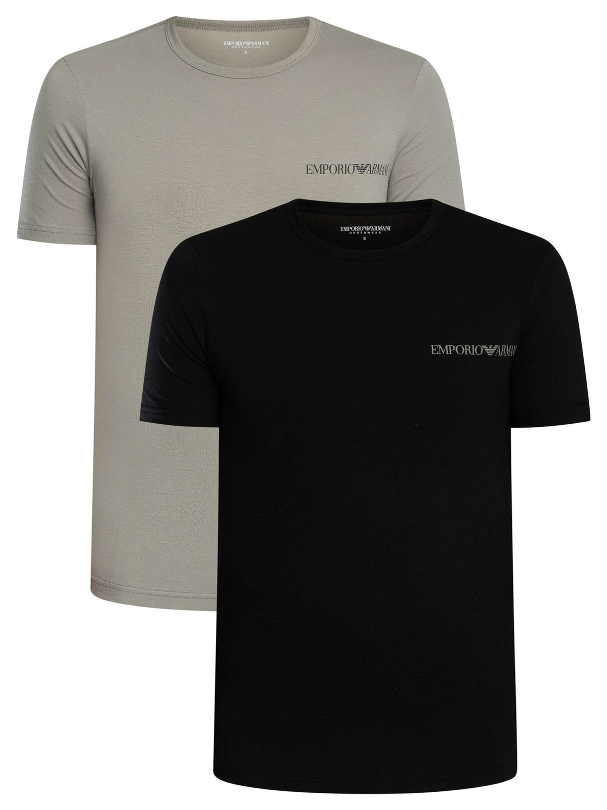 Emporio Armani Mens 2 Pack Lounge Crew T-Shirt Multicoloured 14190₽