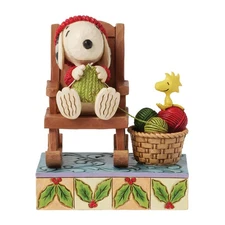 Jim Shore Peanuts Snoopy in Rocking Chair - Handmade Happiness 6017232 New