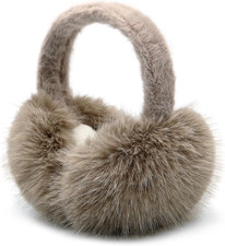 Women Winter Ear Muffs Fluffy Faux Fur Earmuffs Foldable Ear Warmer Girls Soft E