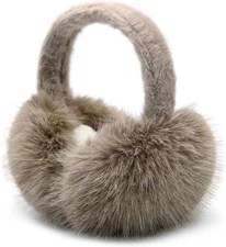Women Winter Ear Muffs Fluffy Faux Fur Earmuffs Foldable Ear Warmer Girls Soft E