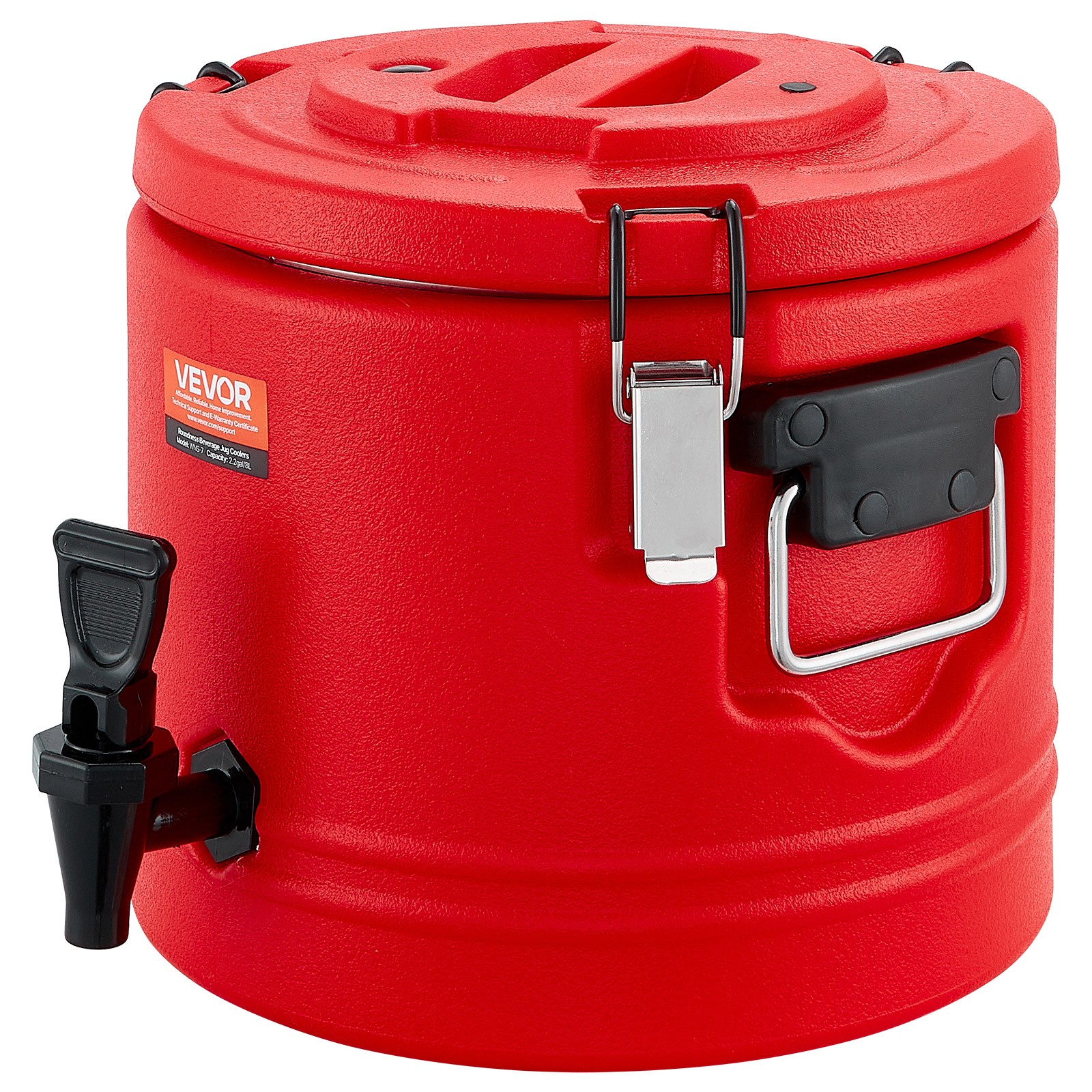 VEVOR Insulated Beverage Dispenser for Hot and Cold Drinks 2.2 Gal/8L Cooler Jug
