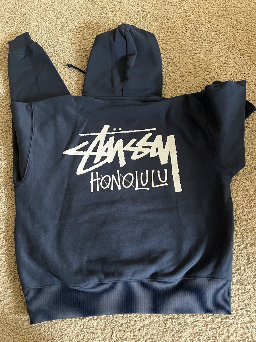 NWT Stussy honolulu navy blue colored hoodie Size Medium | eBay