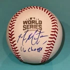 MIKE MONTGOMERY (Cubs) Signed Official 2016 WORLD SERIES Baseball Beckett w/ Ins