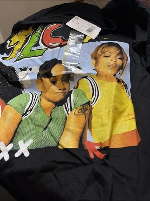 TLC Graphic T Shirt Mens Unisex Short Sleeve Graphic Crew Neck Black Size Small 