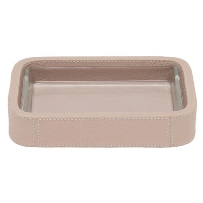Pigeon & Poodle - Soap Dish - Victoria Full-Grain Leather Bathroom Dusty Rose