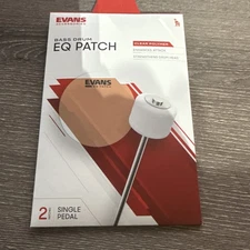 Evans EQPC1 EQ Single Pedal Kick Drum Patch, Clear Plastic | FREE SHIPPING