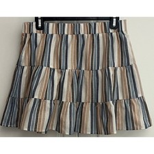 Altar'd State Striped Tiered Mini Skirt Size M NWOT