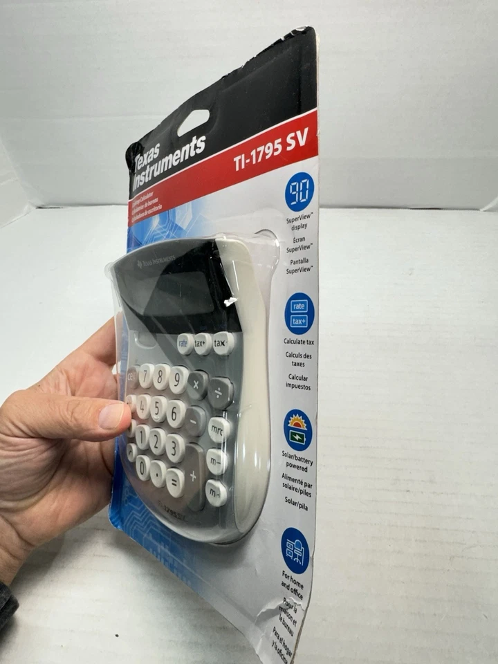 New Texas Instruments 1795 SV 8-Digit LCD Display Basic Calculator Solar/Battery - Image 4 of 4