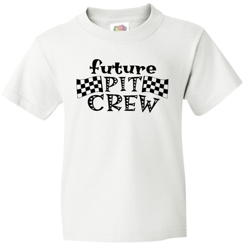 Inktastic Future Pit Crew Racing Flags Youth T-Shirt Kids Race Car Driver Track