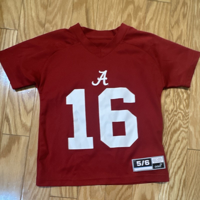 adidas Alabama Crimson Tide Football Jersey #16 Red/White Youth Size 5/6