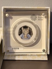 Beatrix Potter Tom Kitten Silver Proof 50p Ultra Rare Low Mintage Number Boxed