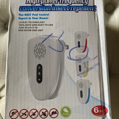 Ultrasonic Pest Repeller Plug-In 6 Pack High-Power Frequency Insect Control