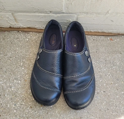 Scarpe mocassini Clarks donna in pelle nera 8 5