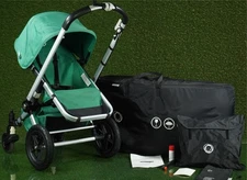 BUGABOO GECKO STROLLER SINGLE SEAT, GREEN / BLACK W/ TRANSPORT BAG ~ EXCELLENT!!