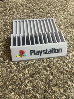 PlayStation 1 PS1 Game Stand Holder 3D Print - Holds Up To 12 Games