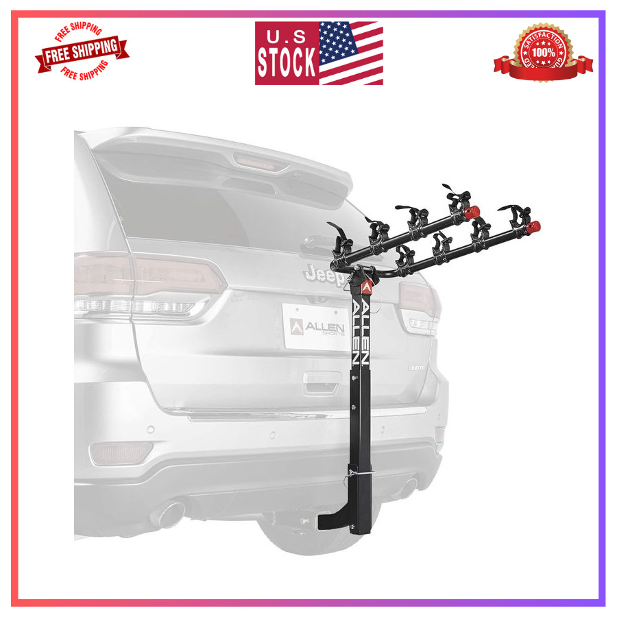 Allen Sports Deluxe 4-Bike Hitch Mount Rack &ndash; Fits 2'' Rec