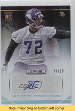 2014 Panini Rookies & Stars 22/25 Scott Crichton #181 Auto READ 2r7