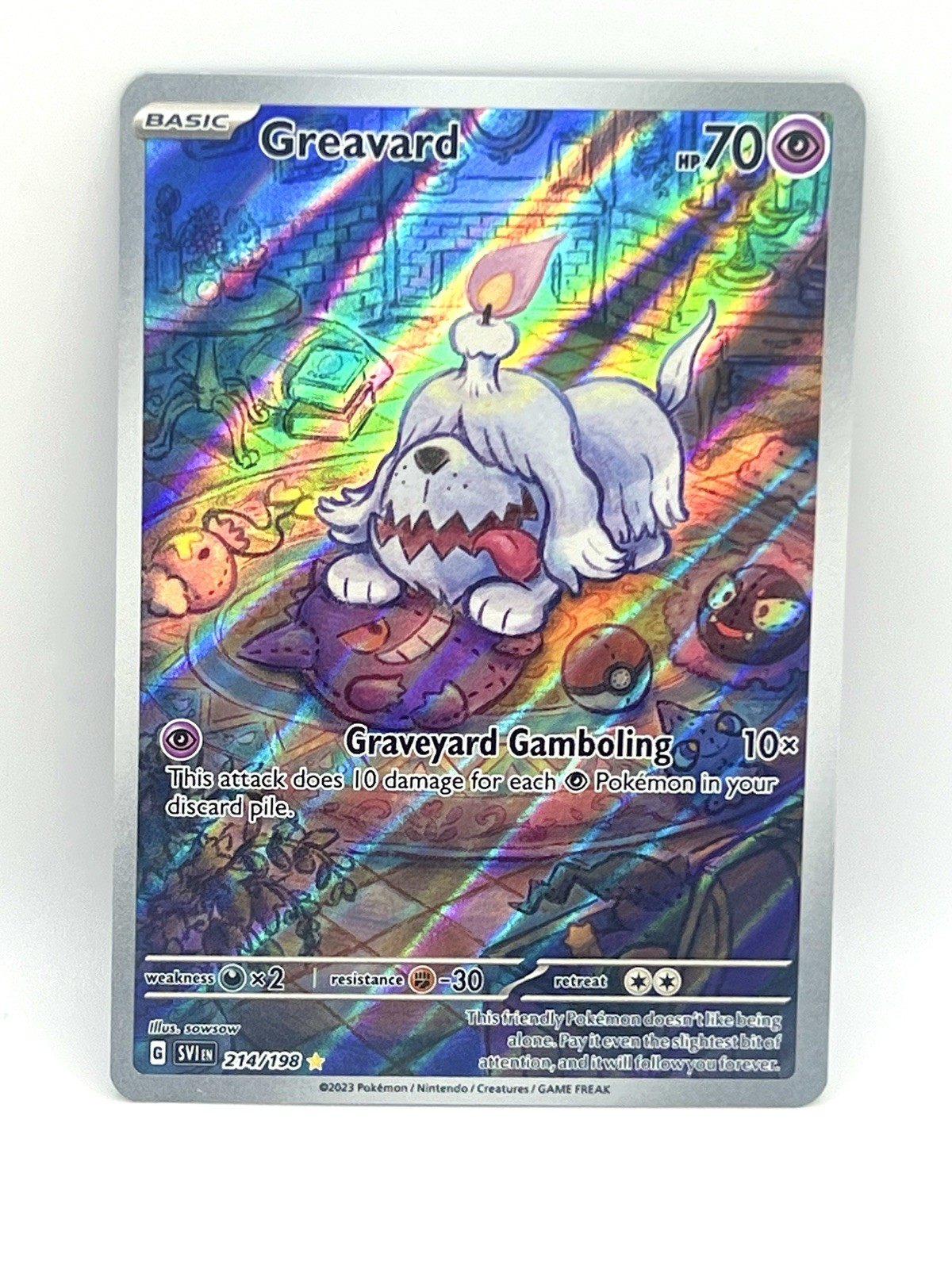 Greavard 214/198 SV01: Scarlet & Violet Base Set Holo Pokemon TCG - NM