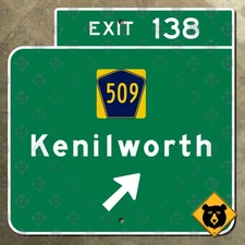 New Jersey state parkway exit 138 Kenilworth county route 509 Garden 16x16