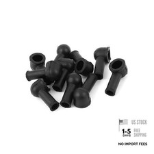 Set of 10 Black Terminal Insulating Covers 12mm x 8mm - Replace Parts