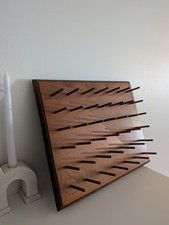 Vintage Wood Thread Spool and Bobbin Holder Rack 16 x 12.5 Vtg Sewing Organizer
