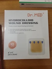 Dr Med Hydrocolloid Wound Dressing 6×6. 10 Pcs.