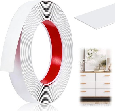 Flexible Zierleiste Selbstklebend Weiß 7m 1cm PVC Wandleiste