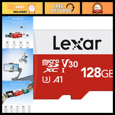128GB Micro SD Card microSDXC UHS-I Flash Memory, High-Speed Storage for Cameras