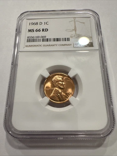 1968 D Lincoln Cent MS66 RD NGC #106 SEE DESCRIPTION