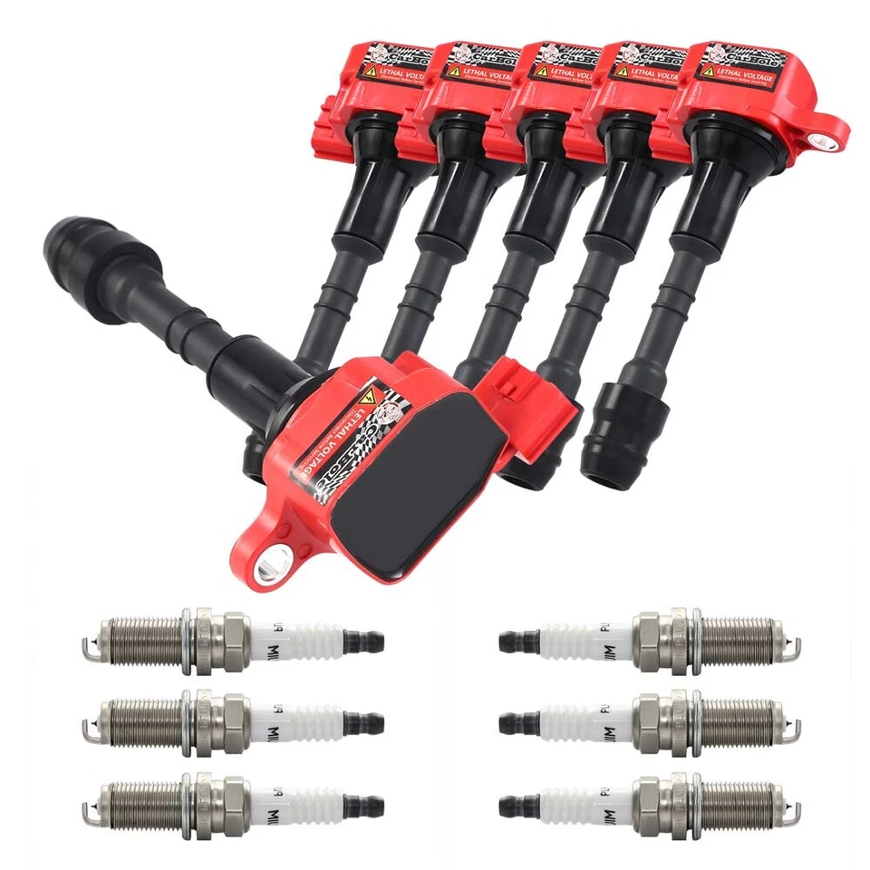 6 paquetes de bobinas de encendido y bujías de platino para Frontier Xterra Nissan 2005-2011 Foto 3 de 4