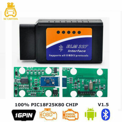 ELM327 OBDII v1.5 Bluetooth PIC18F25K80 bluetooth adapter Car Code