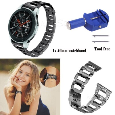 Premium Real 22mm Full Diamond Watchband for Samsung Gear S3 Frontier SM-R765A