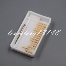 Dental Posts Drills Kits Refills 24K Gold Plated Screw Tapered 1.4 BM 15 Pcs/Box