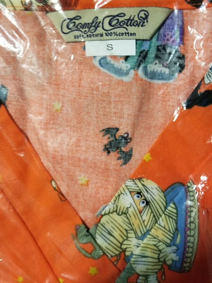 NOVA CAMISA ENFERMEIRA ALGODÃO TEMÁTICA HALLOWEEN LARANJA ADULTO TAMANHO PEQUENO TÃO FOFA - Imagem 2 de 4