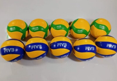 Mikasa MVA200 Volleyball 2008 FIVB Aproved Match Ball Size-5 Yellow/Green 10 Pcs