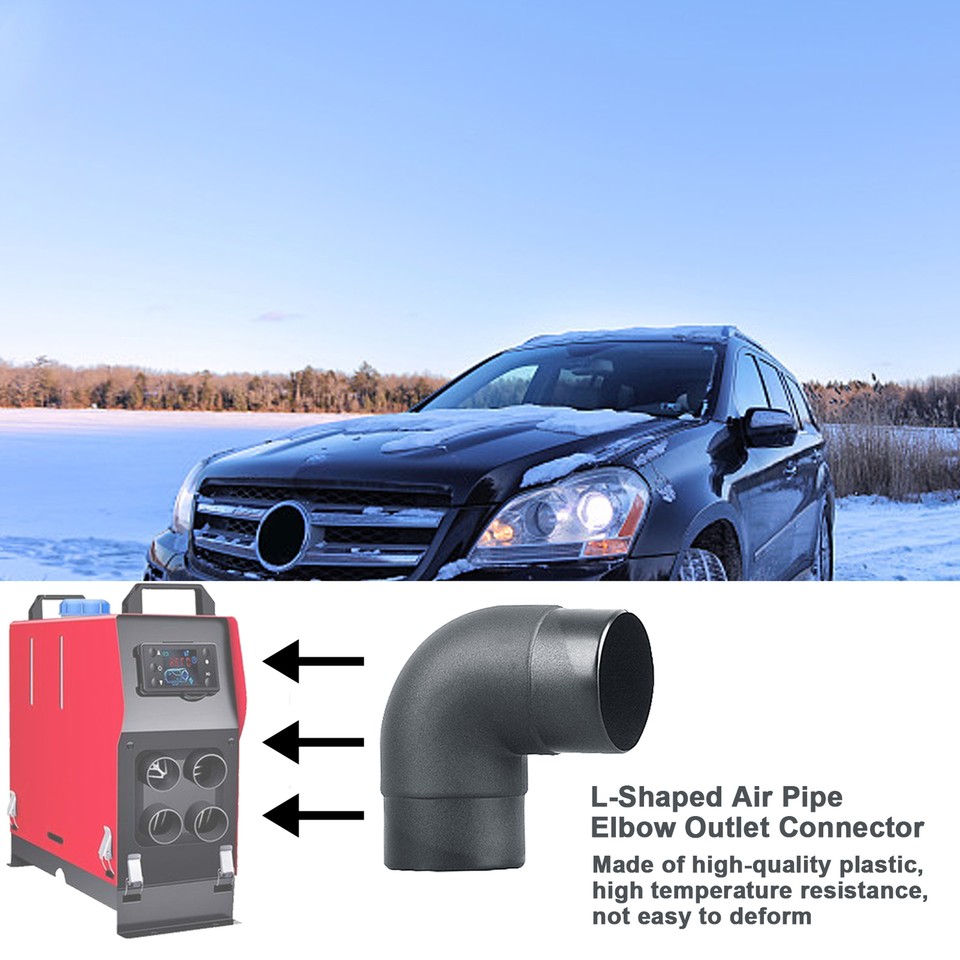 60mm Ducting Pipe Elbow Outlet L Connector For Parking Air Diesel