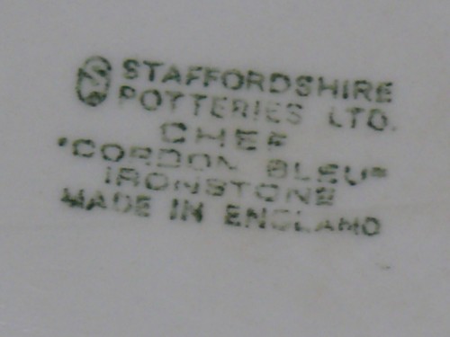 VINTAGE STAFFORDSHIRE POTTERIES CHEF WARE BLUE AND WHITE JUG - Foto 7 di 7