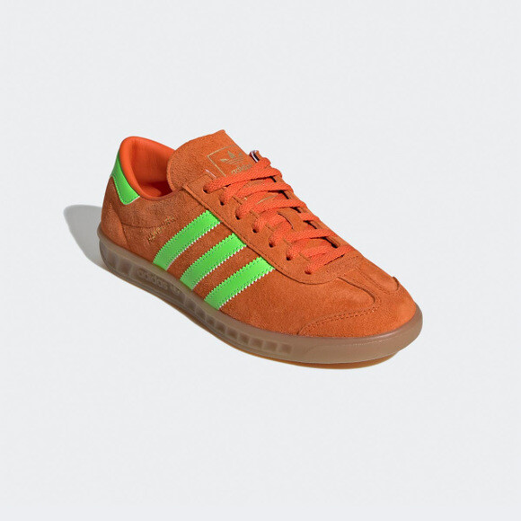 アディダス 新品 ハンブルグ W オレンジ グリーン IH5460 28cm Adidas HAMBURG W - Orange / IH5460 / Womens Sneakers Shoes