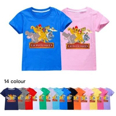 LAYLAWSON 2025 new Kids The Lion Guard Print Kurzarm T-Shirt Neuheit Sommer Tee Top Shirts