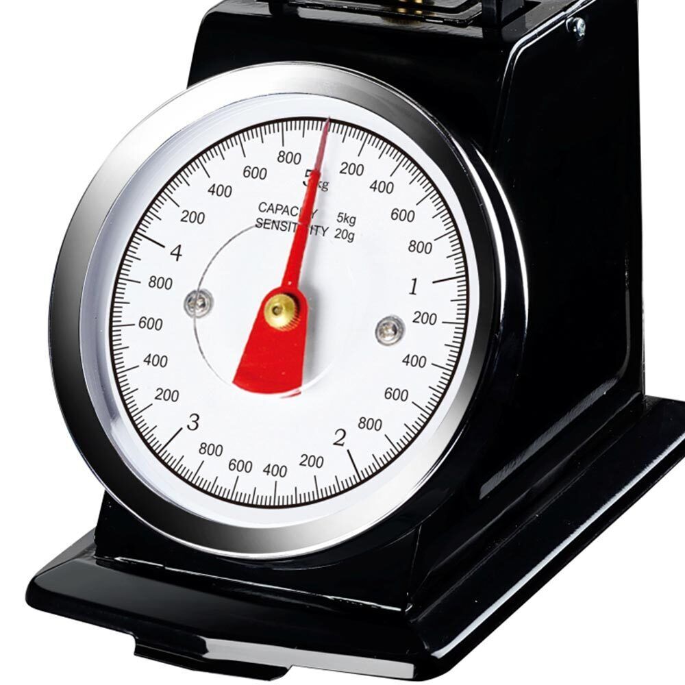 BAKAJI Bilancia Cucina Meccanica Atlas 5kg - Bilancia Analogica In Metallo Con Ciotola, Design Vintage (Rosso) - Foto 10