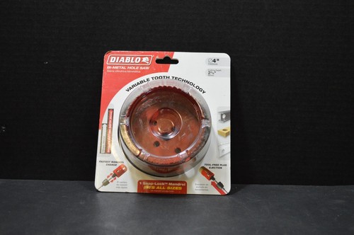 Diablo 4 inch Bi-Metal Hole Saw Quick Change Mandrel